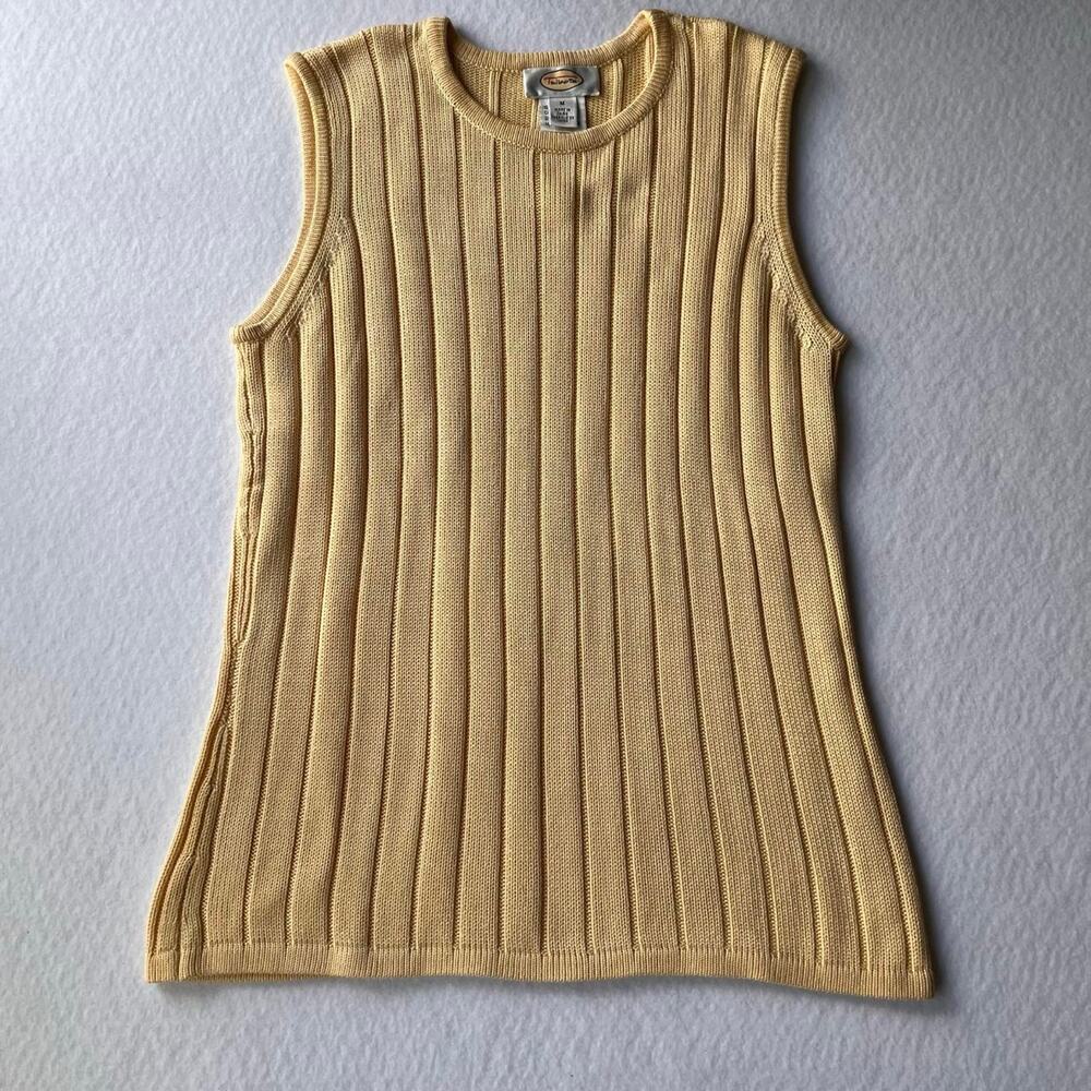Vintage Talbots 100% Silk Ribbed Knit Tank